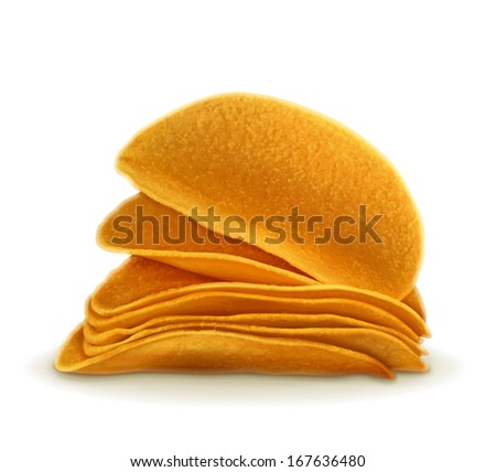 Potato chips, vector illustration