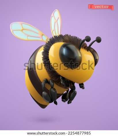 Similar – Image, Stock Photo A small fat bumblebee really sucks in a yellow flower with pollen.