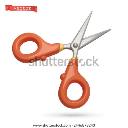 Scissors 3d render vector icon