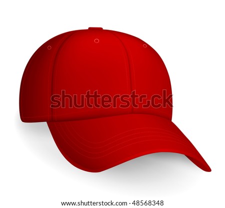 Red Baseball Cap, Vector - 48568348 : Shutterstock