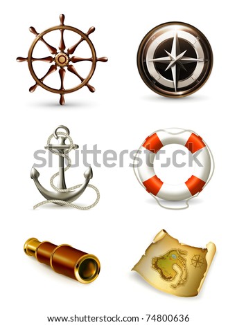 Marine set, high quality icons