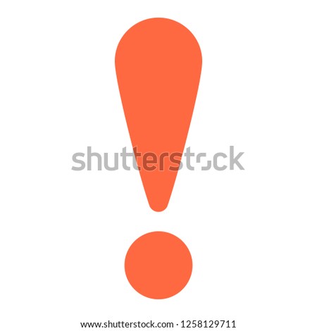 Exclamation mark exclamation point sign or warning and attention icon in flat style. This design graphic element is saved as a vector illustration in the EPS file format