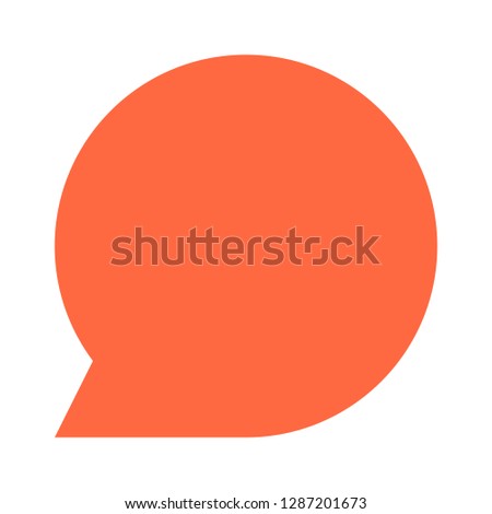 Circle blank speech bubble sign or empty map pin icon isolated on white background. The design graphic element is saved as a vector illustration in the EPS file format.