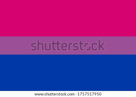 Bisexual pride flag. The graphic element saved as a vector illustration in the EPS file format for used in artistic and design projects.