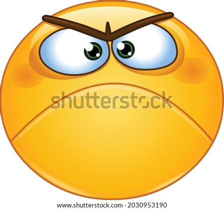 Angry grumpy emoji emoticon face