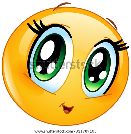 Cute Manga Girl Emoticon Stock Vector Illustration 311789105 : Shutterstock