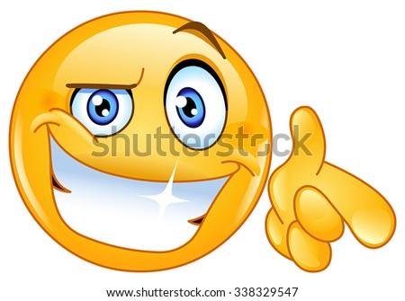 Cool Emoticon Pointing At You Stock Vector Illustration 338329547 ...