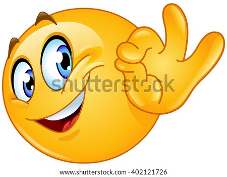 Emoticon Showing Ok Sign Stock Vector 402121726 : Shutterstock