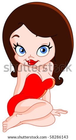 Beautiful Woman Stock Vector Illustration 58286143 : Shutterstock