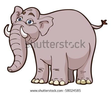 Cartoon Elephant Stock Vector Illustration 58024585 : Shutterstock