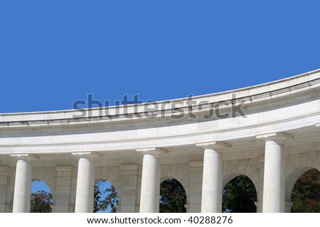 Architectural detail of The Memorial Amphitheater at the Tomb of the Unknown Soldier, Arlington National Cemetery, Virginia