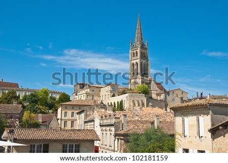 Cityscape of  Saint-Emilion, Aquitaine, France (A UNESCO World Heritage Site) Photo stock © 