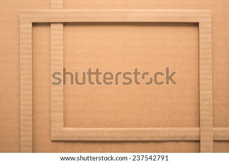 Corrugated cardboard with frame