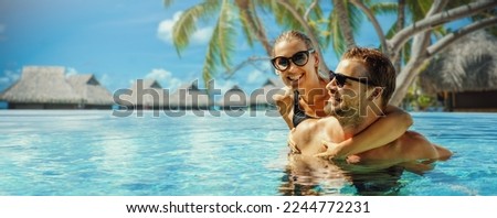 Similar – Image, Stock Photo A man swimming and diving in the water