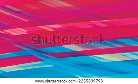 Abstract artistic vibrant background with violet red and cerulean stripes. Vector graphic pattern by saturated CMYK colors