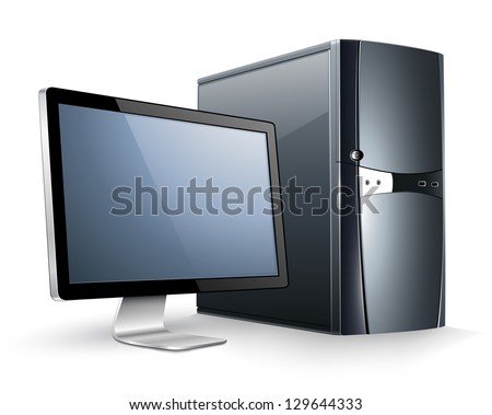Personal Computer with monitor.