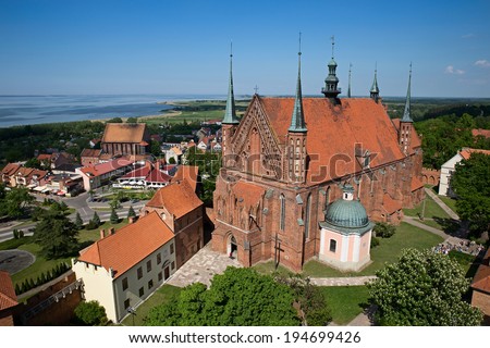 Frombork Cathedral, famous church where Copernicus work in Poland, Europe.