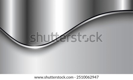 Abstract business background, elegant silver gray metal, vector illustration.