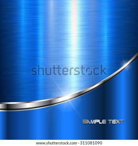 Background blue metal texture, vector illustration.