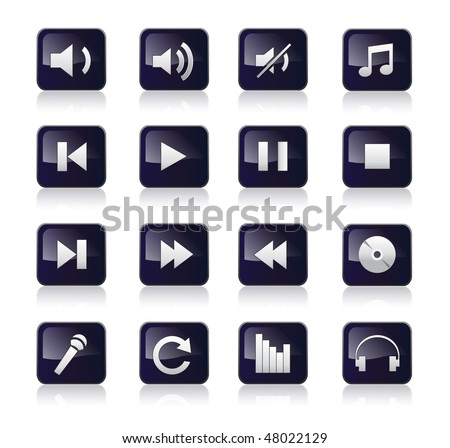 Music symbols and icons vector icon set