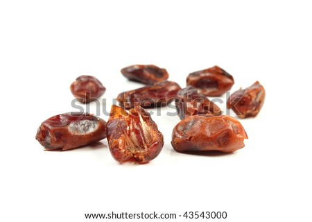 Dried red date - PHOENIX DACTYLIFERA isolated on white