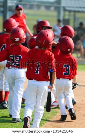 A team of baseball boys.