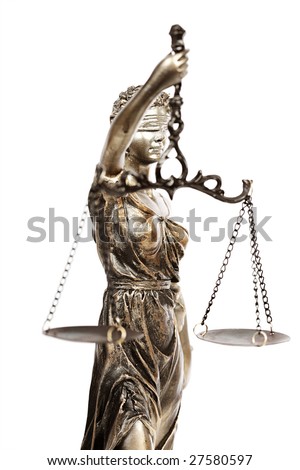 Blind Lady Justice Holding Up Her Balance Scale Stock Photo 27580597 ...