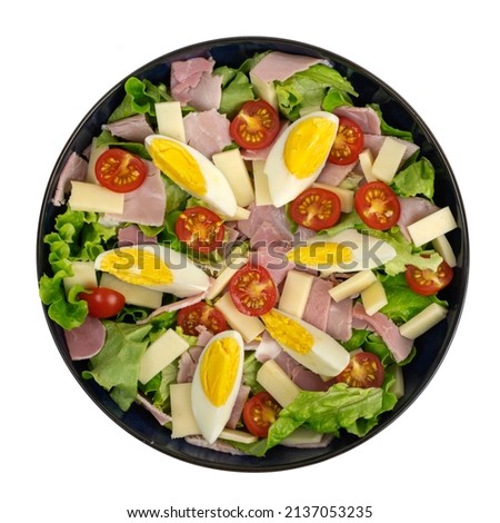 Similar – Image, Stock Photo Ham and salad with cream sauce