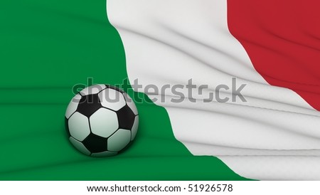soccer ball on country flag