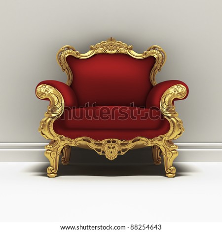 Similar – Image, Stock Photo An old red armchair with floral pattern stands in an old rotting room of a lost place. What a pity.