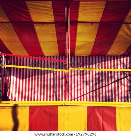 Empty carnival game stall