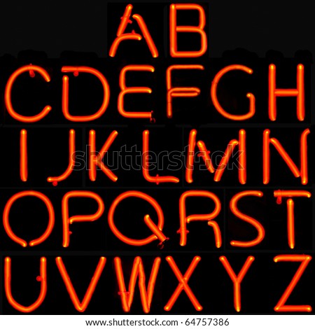 26 Red Capital Letters Of The Latin Alphabet. Stock Photo 64757386 ...