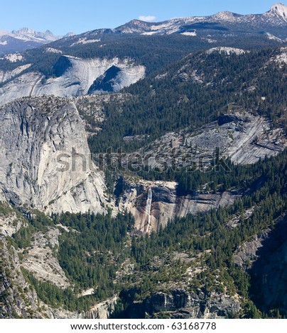 View from Glacier Point, which is the most spectacular viewpoint in Yosemite National Park, California, U.S.A.