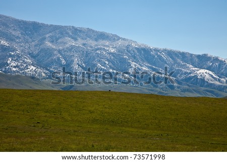 Southern California Landscape.  Sierra Nevada mountain range in Southern California.