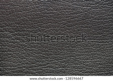 Closeup of black rough leather texture as background