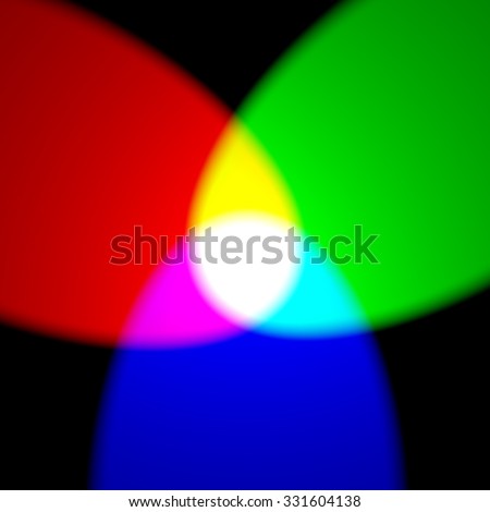 Additive Color Model Rgb - Primary Red, Green, And Blue Colors With ...