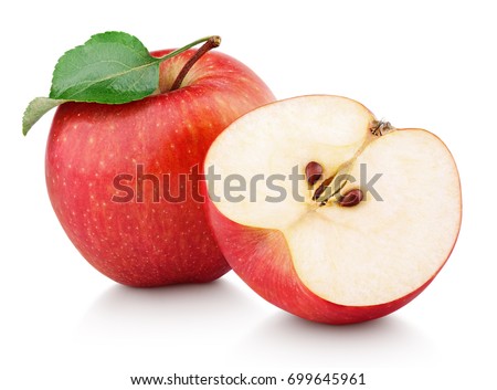 Similar – Image, Stock Photo Ripe red apples from your own tree lie neatly sorted in a wooden box