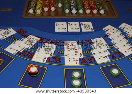 casino - blackjack table, real game