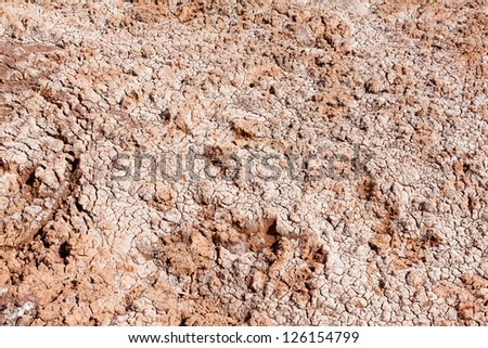 The surface of the used drilling mud