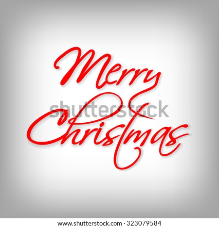 Merry Christmas Vintage Sign For Greeting Cards. Vector Illustration. - 323079584 : Shutterstock