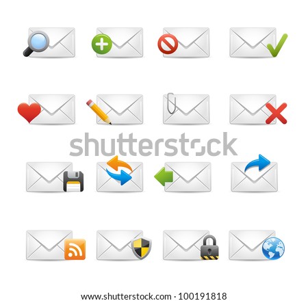 e-mail Icons - Set 1 of 3 // Soft Series