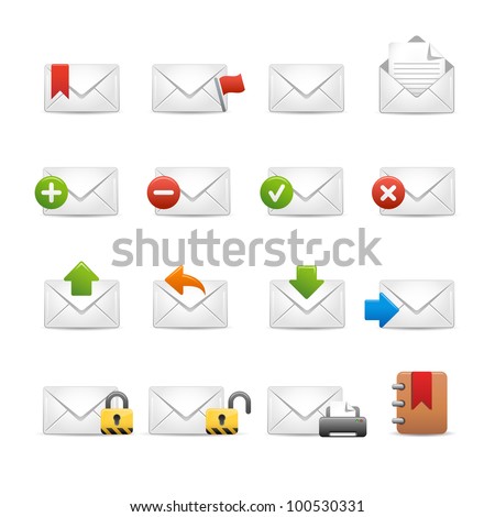 e-mail Icons - Set 2 of 3 // Soft Series