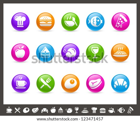 Food Icons - Set 1 of 2 // Rainbow Series