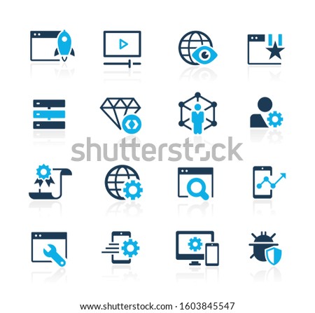 SEO & Digital Martketing Icons 2 of 2 // Azure Series