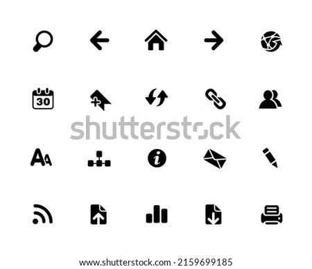  Web Site Toolbar Icon Set - 32px Solid