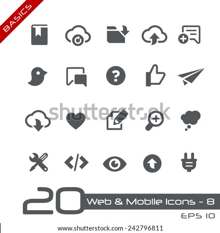 Web & Mobile Icons - 8 // Basics