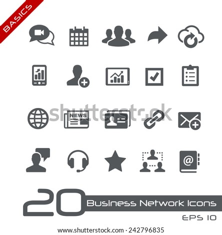 Business Network Icons // Basics