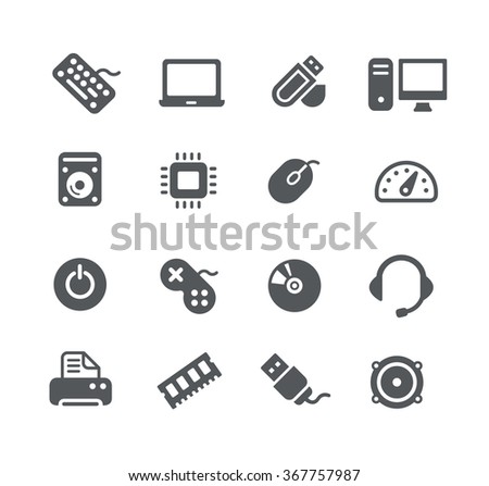 Computer components Icons // Utility Series