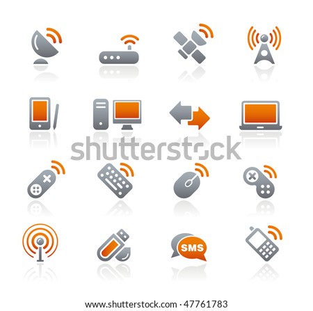 Wireless & Communications Web Icons // Graphite Series