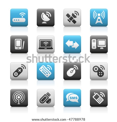 Wireless & Communications Web Icons // Matte Series